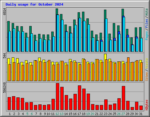 Daily usage for October 2024