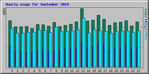 Hourly usage for September 2019