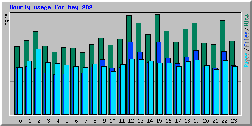 Hourly usage for May 2021