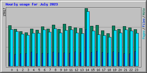 Hourly usage for July 2023