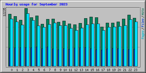 Hourly usage for September 2023