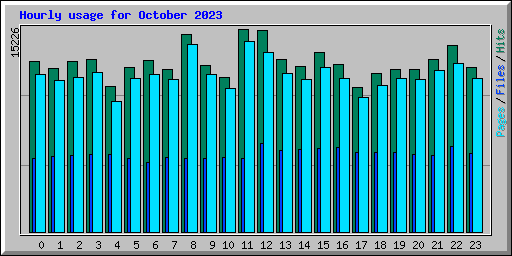 Hourly usage for October 2023