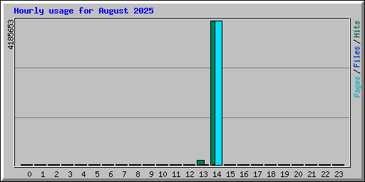 Hourly usage for August 2025