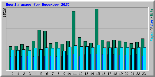 Hourly usage for December 2025